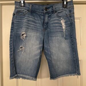 Juicy Couture Blue Distressed Jean Shorts